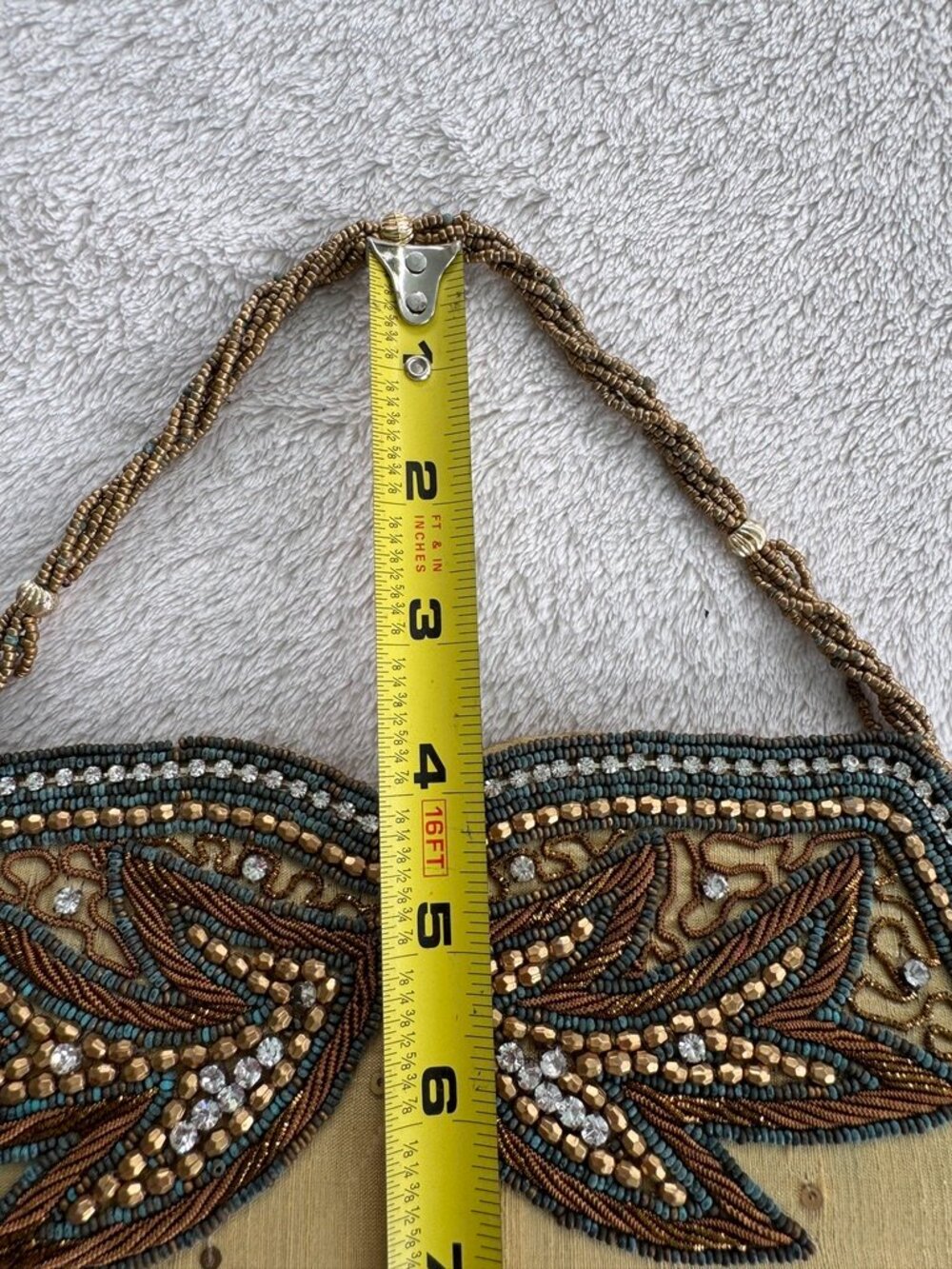 Beaded Rhinestone Mini Handbag - Picture 8 of 12